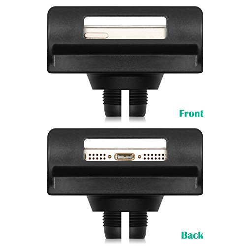 AFUNTA Soporte perezoso de cuello de cisne para iPhone, GPS, Samsung, LG, Blackberry, rotación de 360 grados, brazo flexible de 27,5 pulgadas Negro