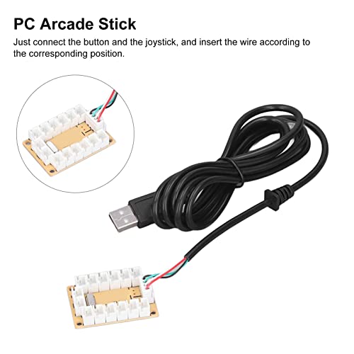 Agatige Codificador USB, Controlador de Juegos genérico Zero Delay, Juegos de Lucha para PC, Accesorios de codificador de USB a Joystick