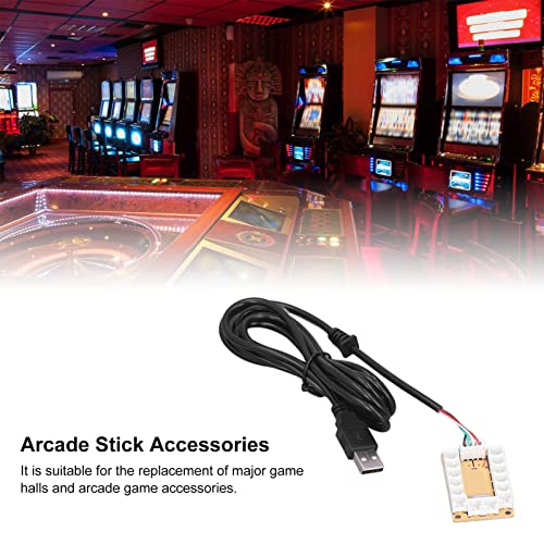 Agatige Codificador USB, Controlador de Juegos genérico Zero Delay, Juegos de Lucha para PC, Accesorios de codificador de USB a Joystick