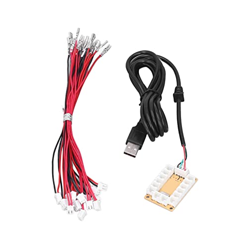 Agatige Codificador USB, Controlador de Juegos genérico Zero Delay, Juegos de Lucha para PC, Accesorios de codificador de USB a Joystick