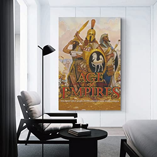 Age Of Empires - Póster de lona para decoración de la habitación, para dormitorio, decoración de pared, regalos para decoración de decoración para hombres y mujeres, póster e impresiones de 40 x 60 cm