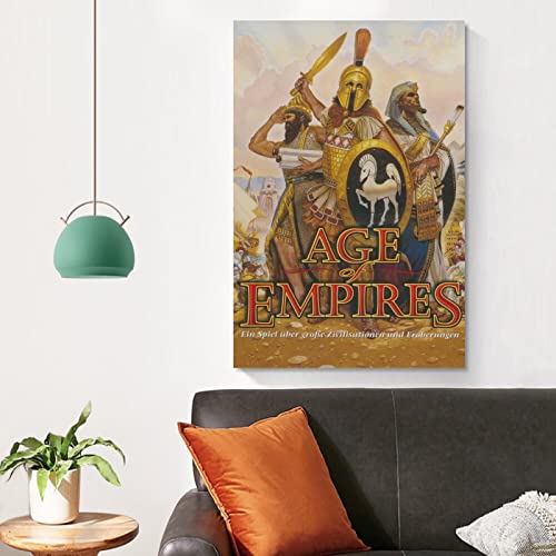 Age Of Empires - Póster de lona para decoración de la habitación, para dormitorio, decoración de pared, regalos para decoración de decoración para hombres y mujeres, póster e impresiones de 40 x 60 cm