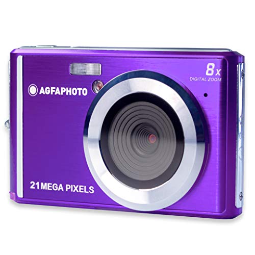 AGFA Photo Realishot DC5200 - Cámara de Fotos Digital compacta (21 MP, Pantalla LCD de 2,4 Pulgadas, Zoom Digital 8X, batería de Litio), Color Morado