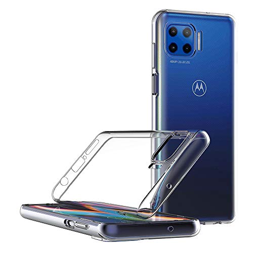 AICEK Funda Compatible Moto G 5G Plus/Moto One, Transparente Silicona Fundas para Motorola Moto G 5G Plus/Moto One Carcasa Silicona Funda Case (6,7 Pulgadas)