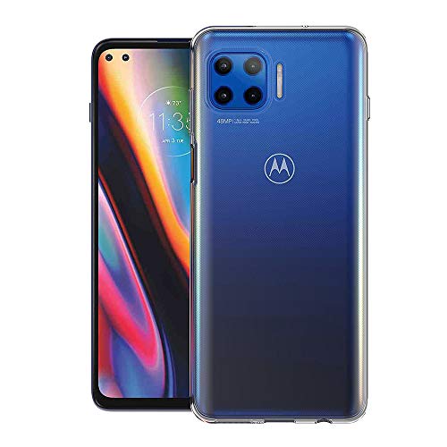 AICEK Funda Compatible Moto G 5G Plus/Moto One, Transparente Silicona Fundas para Motorola Moto G 5G Plus/Moto One Carcasa Silicona Funda Case (6,7 Pulgadas)