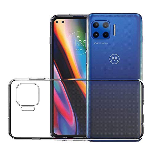 AICEK Funda Compatible Moto G 5G Plus/Moto One, Transparente Silicona Fundas para Motorola Moto G 5G Plus/Moto One Carcasa Silicona Funda Case (6,7 Pulgadas)