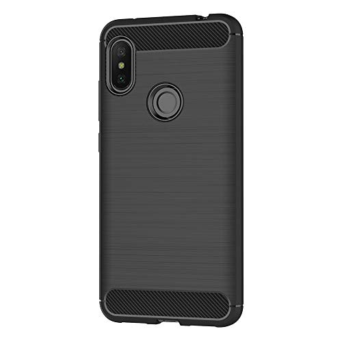 AICEK Funda Xiaomi Redmi Note 6 Pro, Negro Silicona Fundas para Redmi Note 6 Pro Carcasa Xiaomi Redmi Note 6 Pro Fibra de Carbono Funda Case (6,26 Pulgadas)