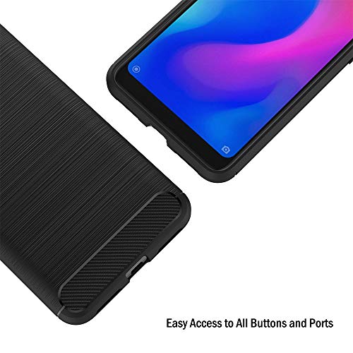 AICEK Funda Xiaomi Redmi Note 6 Pro, Negro Silicona Fundas para Redmi Note 6 Pro Carcasa Xiaomi Redmi Note 6 Pro Fibra de Carbono Funda Case (6,26 Pulgadas)