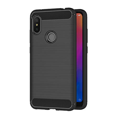 AICEK Funda Xiaomi Redmi Note 6 Pro, Negro Silicona Fundas para Redmi Note 6 Pro Carcasa Xiaomi Redmi Note 6 Pro Fibra de Carbono Funda Case (6,26 Pulgadas)