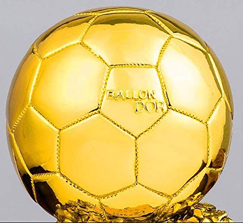 Aida Bz Estatuas Trofeo de Oro, Copia del Trofeo de la Copa de Europa, balón de fútbol en Oro Resina, Personalizada para Imprimir Gratis,12 * 12 * 15cm