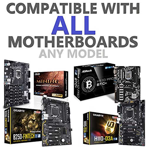 Aiyas3D [6 Unidades] PCI Riser Lock Clip - Asegurar Extensor 1x PCI mineria Ethereum, Bitcoin, Ravencoin a la Placa Base/Evita desconexiones! / Mining Rig AMD RX 570, 580, 470, RTX 3060ti, 3080, 3070