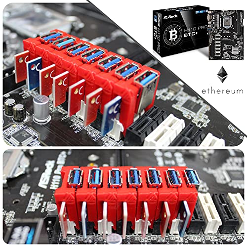 Aiyas3D [6 Unidades] PCI Riser Lock Clip - Asegurar Extensor 1x PCI mineria Ethereum, Bitcoin, Ravencoin a la Placa Base/Evita desconexiones! / Mining Rig AMD RX 570, 580, 470, RTX 3060ti, 3080, 3070