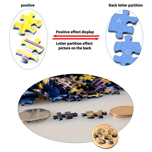 Akemaio 1000 PC de interés Vistas Jigsaw Mini Puzzles Adultos niños Cartón Juegos de Puzzles educativos del Rompecabezas de descompresión del Juguete