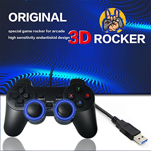 Akin Super Consola con Tarjeta TF de 64 GB Integrada 33000 Juegos 4K FHD TV Consola Videojuegos con 2 Controladores Máximo 4 Jugadores PS1/PSP/N64/DC/MD/NES/GBC Consola para Niños Adultos, 26 Idiomas