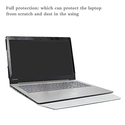 Alapmk Diseñado Especialmente La Funda Protectora de Cuero de PU para 15.6" Lenovo Ideapad 320 15 320-15ikb 320-15iap 320-15abr 320-15ast / Ideapad 520 15 520-15ikb Series Ordenador portátil,Negro
