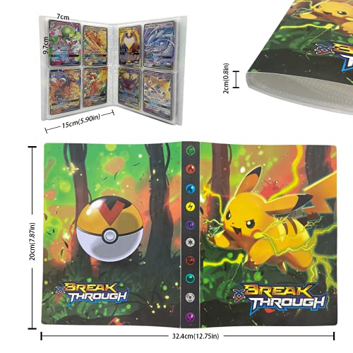 álbum compatible con las tarjetas Pokemon carpeta de tarjetas Archivador compatible con tarjetas Pokemon cubierta de tarjeta para coleccionar DKC-11 . 24 páginas contiene 432 tarjetas 