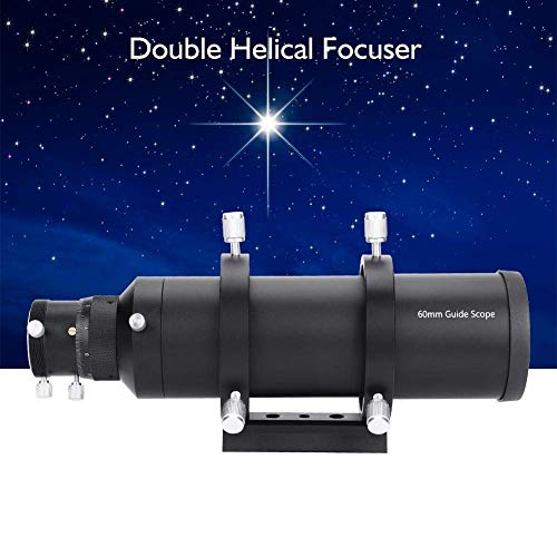 Alcance De Guía De Enfoque Helicoidal Doble Ancho De 60 Mm con Brillante, Buscador con Rango De Enfoque De 10 Mm - Óptica De Campo Y Soporte Universal para Qhy5Ii STI Dmk Zwo Sg4, Telescopio Astronó