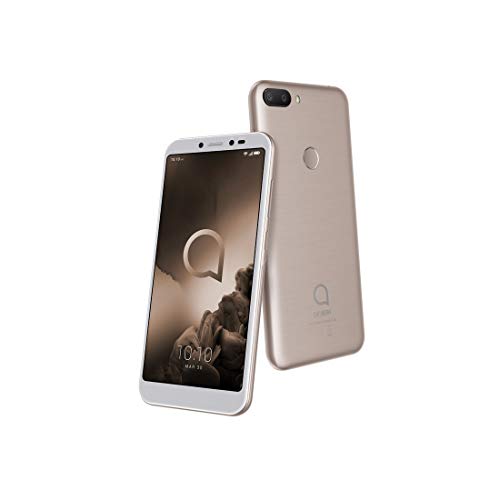 Alcatel 5024D 1S - Smartphone con pantalla de 5.5", 3GB RAM/32GB Memoria y ampliable MicroSD, Doble cámara 13MP trasera 8MP Frontal 5MP, Color Oro [Versión ES/PT]