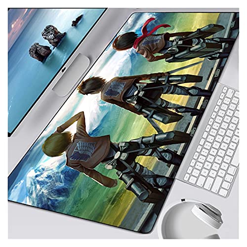 Alfombrilla De Ratón Mousepad Pad Alfombra Alfombra Mouse Pad Anime Gaming Gamer Mouse Desk Esteras (Color : Attack on Titan 16, Size : 70x30 cm)