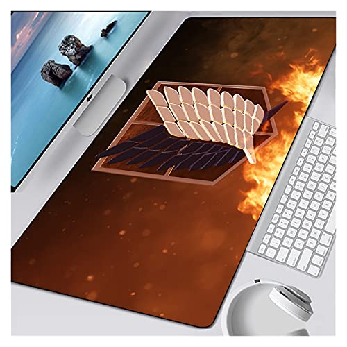 Alfombrilla De Ratón Mousepad Pad Alfombra Alfombra Mouse Pad Anime Gaming Gamer Mouse Desk Esteras (Color : Attack on Titan 16, Size : 70x30 cm)