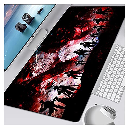 Alfombrilla De Ratón Mousepad Pad Alfombra Alfombra Mouse Pad Anime Gaming Gamer Mouse Desk Esteras (Color : Attack on Titan 16, Size : 70x30 cm)