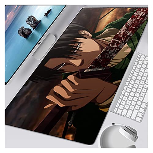 Alfombrilla De Ratón Mousepad Pad Alfombra Alfombra Mouse Pad Anime Gaming Gamer Mouse Desk Esteras (Color : Attack on Titan 16, Size : 70x30 cm)