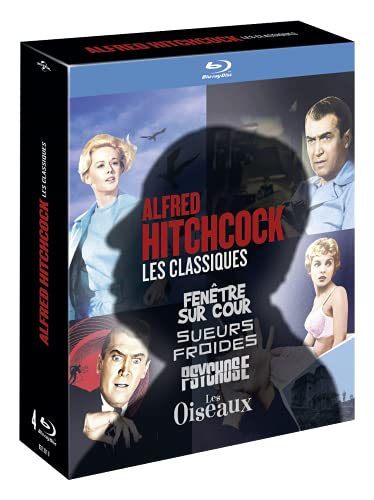 Alfred Hitchcock, les classiques - Coffret : Fenêtre sur cour + Sueurs froides + Psychose + Les Oiseaux [Francia] [Blu-ray]