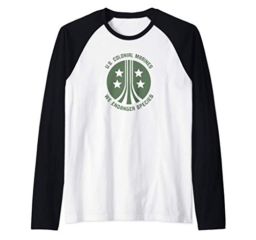 Aliens U.S. Colonial Marines We Endanger Species Camiseta Manga Raglan