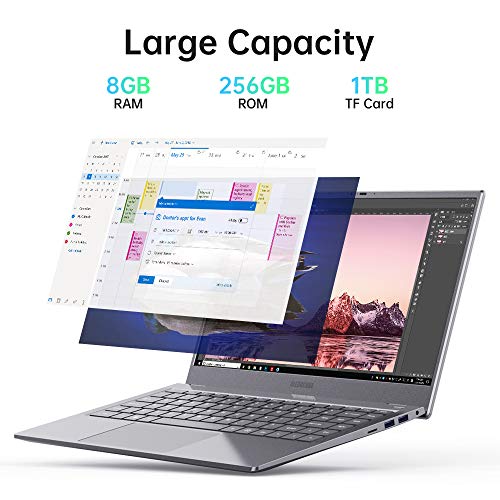 ALLDOCUBE i7Book Portátil, Laptop de 14,1 Pulgadas, CPU Intel i7-6660U, 8 GB RAM, 256 GB SSD, Windows 10, Buletooth 4.2, Tipo C, USB 3.0