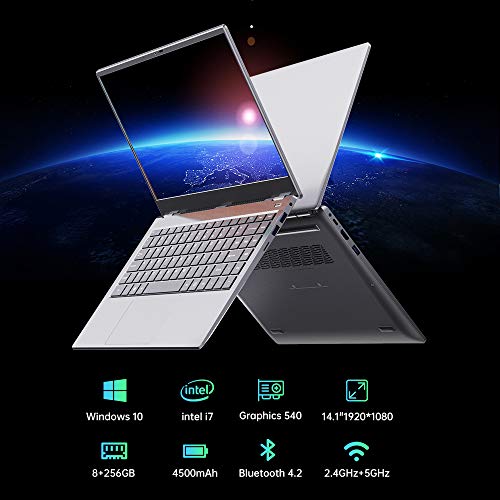 ALLDOCUBE i7Book Portátil, Laptop de 14,1 Pulgadas, CPU Intel i7-6660U, 8 GB RAM, 256 GB SSD, Windows 10, Buletooth 4.2, Tipo C, USB 3.0