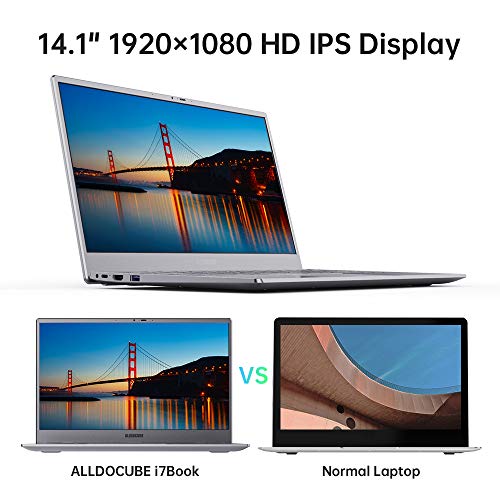 ALLDOCUBE i7Book Portátil, Laptop de 14,1 Pulgadas, CPU Intel i7-6660U, 8 GB RAM, 256 GB SSD, Windows 10, Buletooth 4.2, Tipo C, USB 3.0