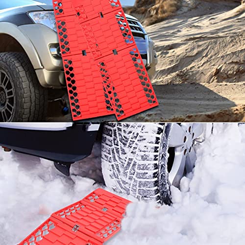 Almohadilla De Tracción Para Llantas Plegable, Tabla De Escape De Llantas Portátil, Almohadilla De Tracción Cadena Antideslizante, Dispositivo De Escape De Plástico, Adecuado Para Nieve, Arena Y Barro