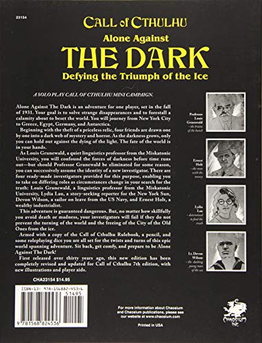Alone Against the Dark: A Solo Play Call of Cthulhu Mini Campaign.
