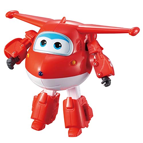 Alpha Animation & Toys- Transforming Super Wings YW710210 Transfoming Jett Plane, rojo, color blanco ( , color/modelo surtido