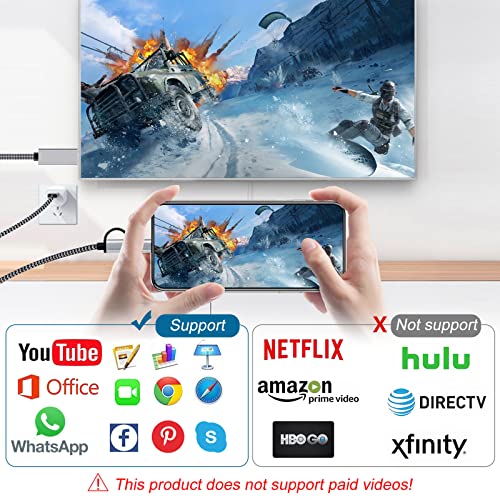 AMANKA Adaptador Cable HDMI,1080P Type-C y Micro a HDMI Convertidor Telefono a HDMI Adaptador para Teléfono a Monitor de Proyector de TV Compatible con Huawei/Sansumg Galaxy Note/Sony y Más