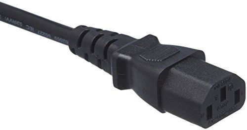 Amazon Basics - Cable de alimentación, 4,47 m, Negro