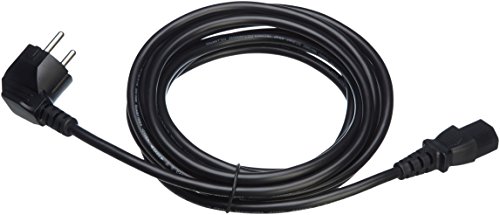 Amazon Basics - Cable de alimentación, 4,47 m, Negro