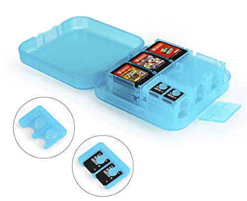 Amazon Basics - Funda para almacenamiento de juegos, para Nintendo Switch - Azul