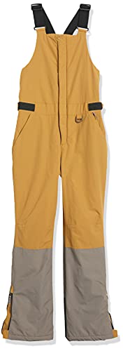 Amazon Essentials Overol de Nieve Aislado Resistente al Agua Babero de esquí, Oro/Marrón Claro, Bloque De Color, XS