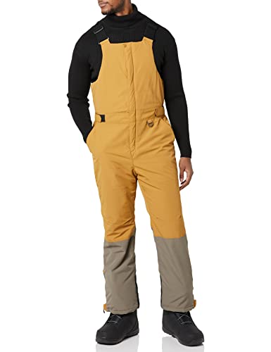 Amazon Essentials Overol de Nieve Aislado Resistente al Agua Babero de esquí, Oro/Marrón Claro, Bloque De Color, XS