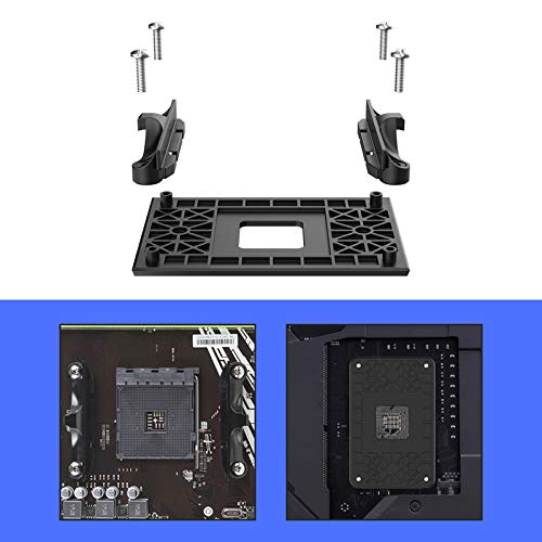 AMD CPU Fan Bracket Socket Retention Base de montaje para chipset de placa base AM4 B350 X370 A320 X470 con tornillos soporte de fijación lateral