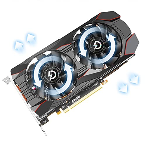 AMD RX580 8GB tarjetas gráficas, 256Bit 2304SP GDDR5 1340/7000Mhz tarjetas de vídeo, RX 580 GPU Desktop Computer Game Videocard adecuado para BTC/ETH Mining (RX580 8G)