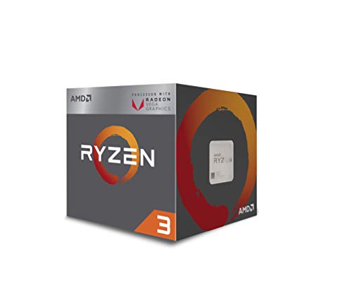 AMD Ryzen 3 2200G, Procesador con Cooler Wraith Stealth (3.5 hasta 3.7 GHz, DDR4 hasta 2933 MHz, 1100 MHz del GPU, L2 /L3 Cache: 2 MB + 4 MB, 65W), Multicolor