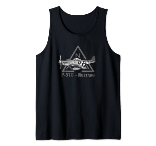 América del Norte p-51 mustang avión de combate militar WW2 Camiseta sin Mangas