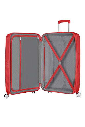 American Tourister Soundbox - Spinner Medium Expandable Maleta, 67 cm, 81 Liters, Rojo (Coral Red)