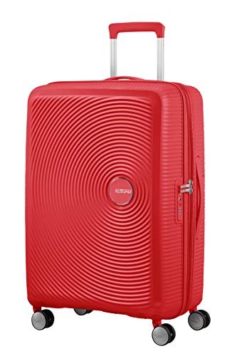 American Tourister Soundbox - Spinner Medium Expandable Maleta, 67 cm, 81 Liters, Rojo (Coral Red)