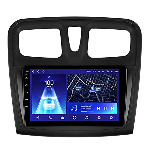 Amimilili Android 10 Estéreo para Coche para Renault Logan 2 2012-2019 Sandero 2 2014-2019 GPS Navigator Bluetooth/USB/DSP/Carplay/Mandos Volante, Mirrorlink y Cámara Trasera,F1,8core WiFi+4G: 6+128G