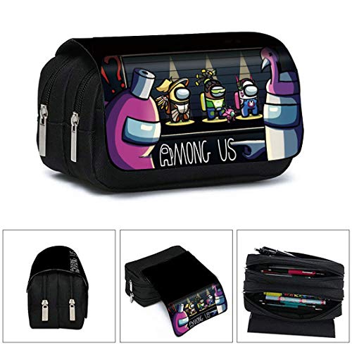 Among Estuche de Lápices para Niños, Estuches para lápices Game Among, Organizador Portalapices de Gran Capacidad Portátil para Adolescentes Estudiantes(4)