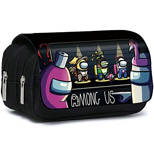 Among Estuche de Lápices para Niños, Estuches para lápices Game Among, Organizador Portalapices de Gran Capacidad Portátil para Adolescentes Estudiantes(4)