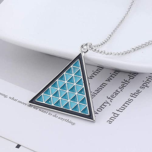 AMOZ 2 Piezas de Joyería Detroit Become Human Broche Collar Insignia Pin Bajo la Leyenda Triángulo Bisel Hombre Y Mujer Joyería de Moda